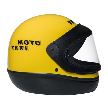 Capacete New Three Moto Taxi Tam.56 Amarelo Moto Taxi